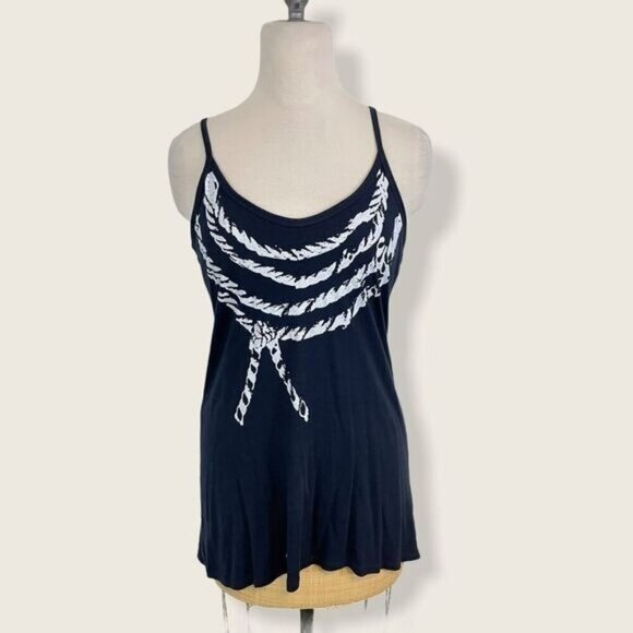 Cabi #836 Ahoy Spring Summer Navy Natuical Tank size Medium - Picture 2 of 5